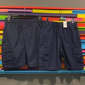 NWT 2 Children’s Place Navy Cargo Shorts 8 Husky